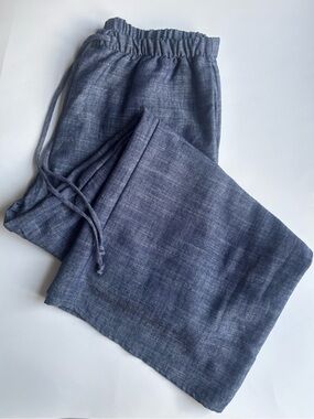 Sienna Sky Casual Drawstring Pants in Slate Blue, size Large